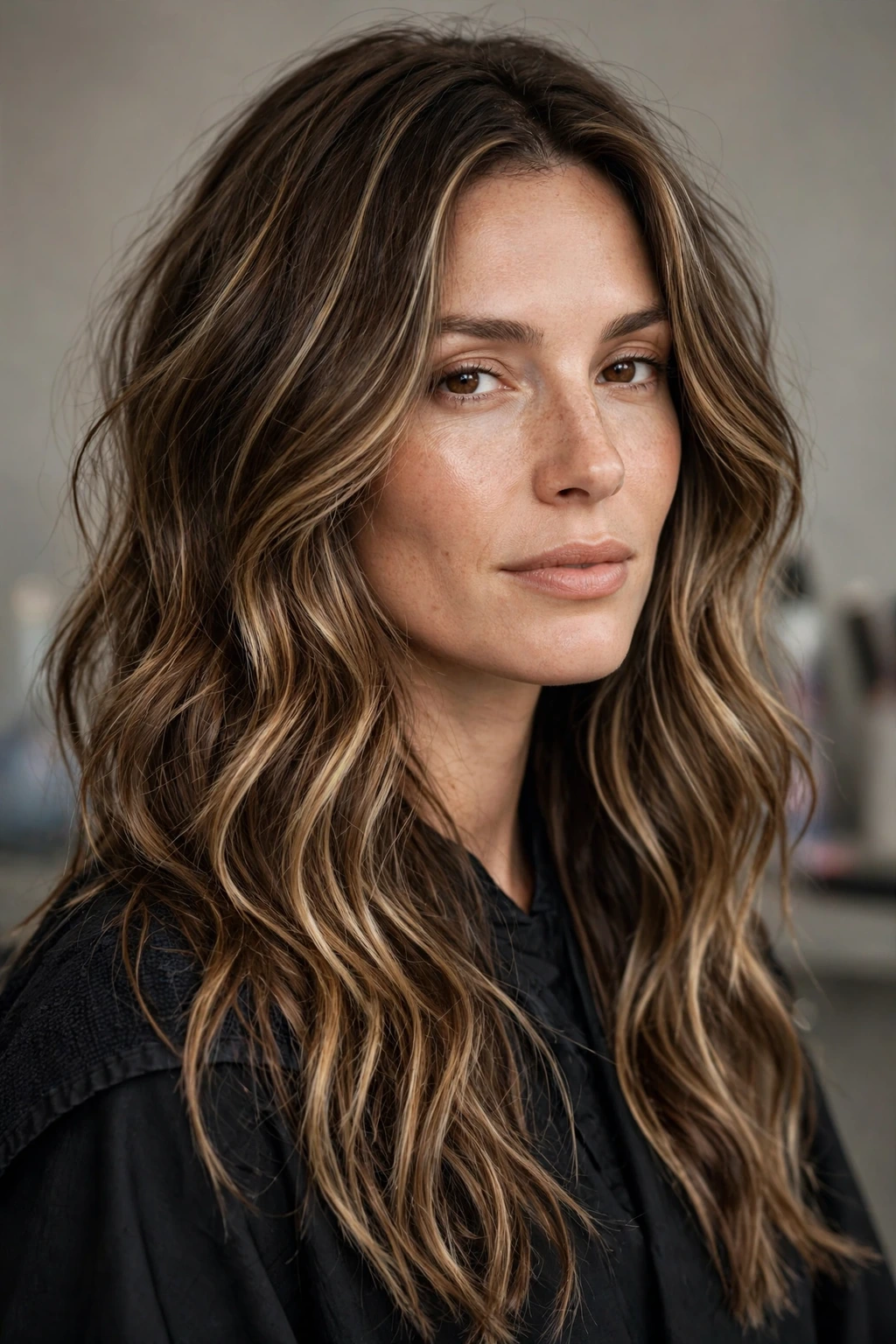 Hairstyles with Streaky Highlights: 15 Chic Ideas to Try 8 6. Sandy Blonde Streaks on Brown Long Messy Hair