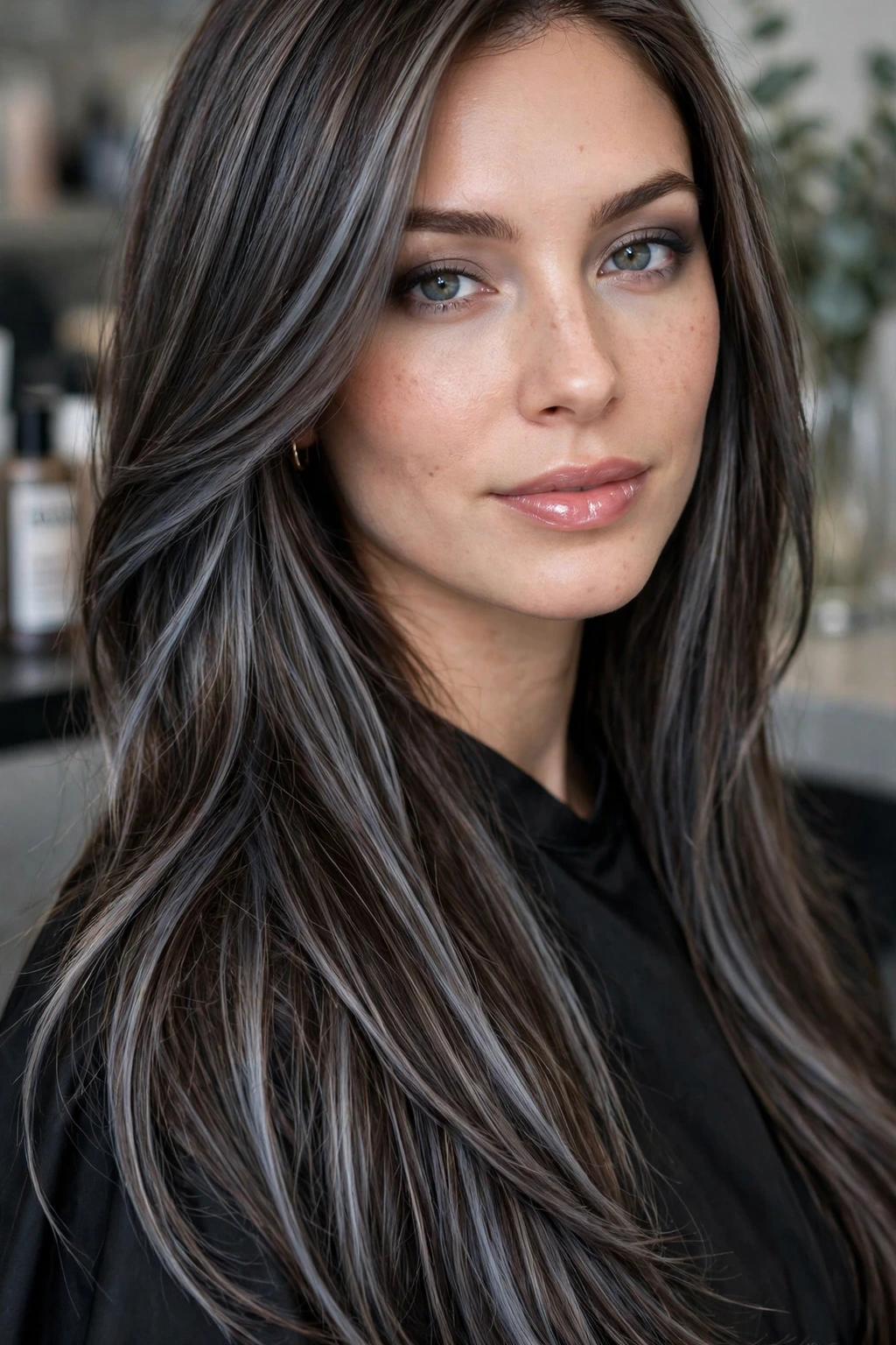 Hairstyles with Streaky Highlights: 15 Chic Ideas to Try 13 11. Cool-Toned Brunette Hair with Ash Highlights
