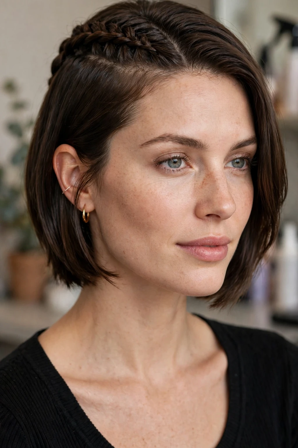 Unique Hairstyles for Short Hair: 17 Chic Ideas to Try 11 9. Half Up Half Down French Braid