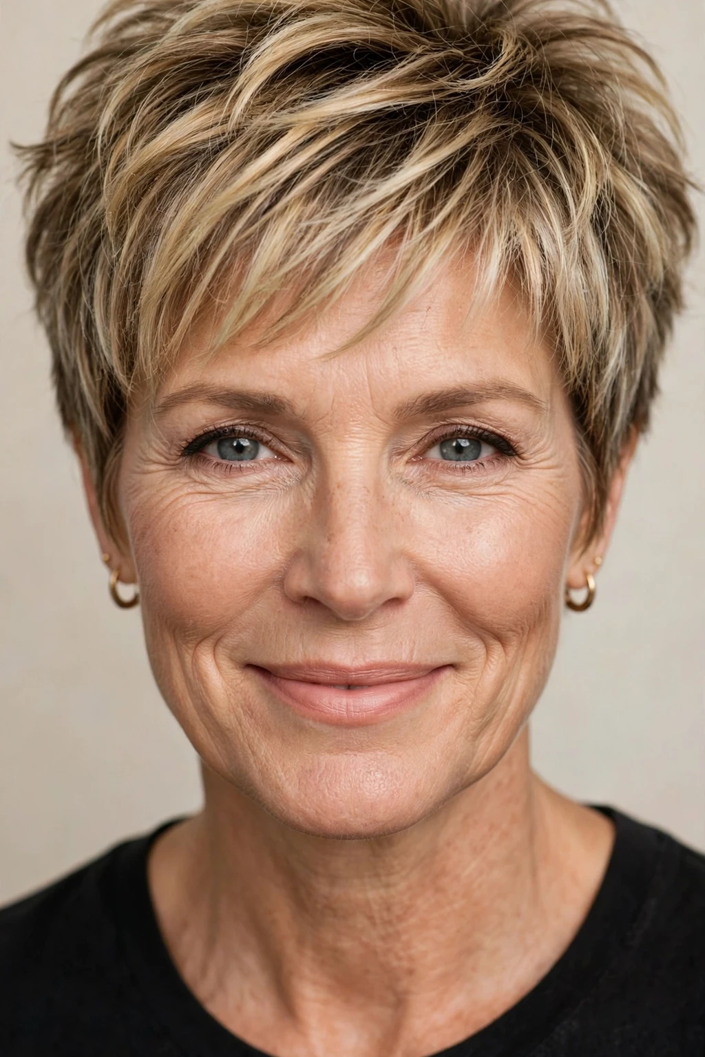 Short Hairstyles for Women Over 50: 25 Chic Ideas to Try 9 7. Fluffy Layered Balayage Pixie