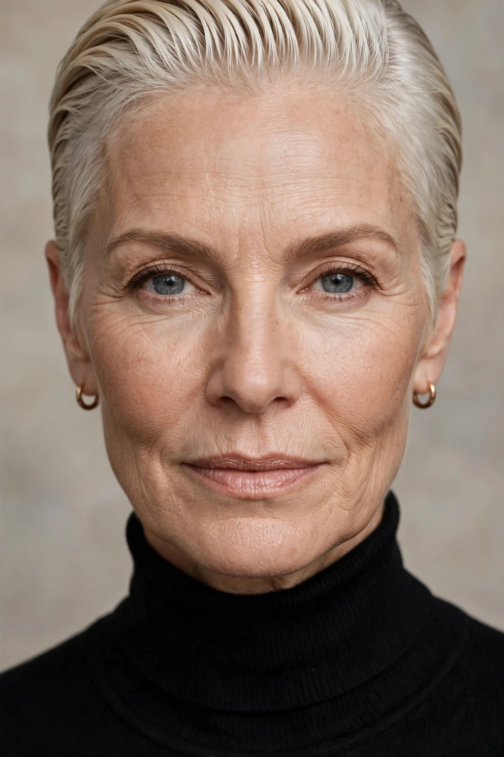Short Hairstyles for Women Over 50: 25 Chic Ideas to Try 12 10. Slicked-Back Icy Blonde Pixie
