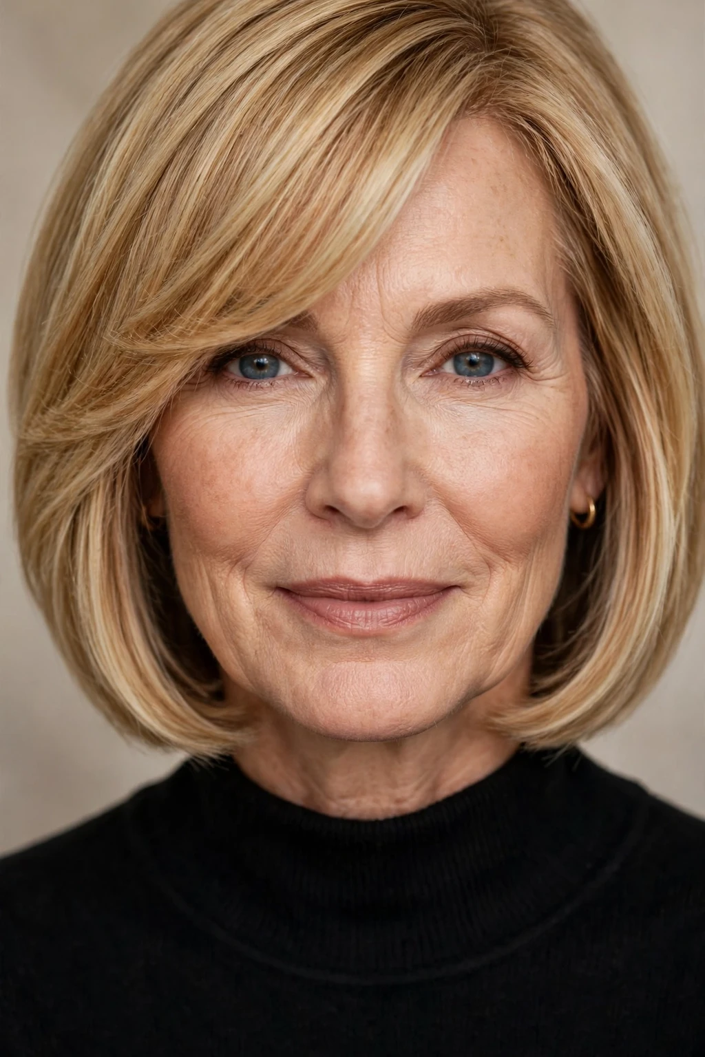 Short Hairstyles for Women Over 50: 25 Chic Ideas to Try 21 19. Blonde Layered Bob with Side-Swept Bangs