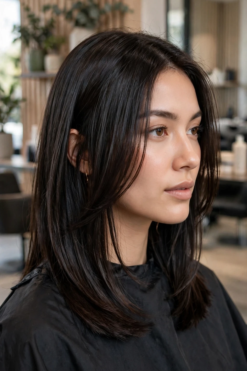 6. Mid-Length Straight Cut with Subtle Layers
