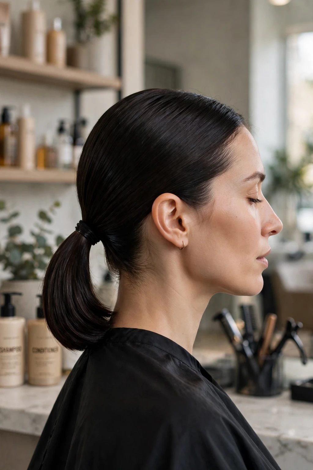 10. Sleek Low Ponytail