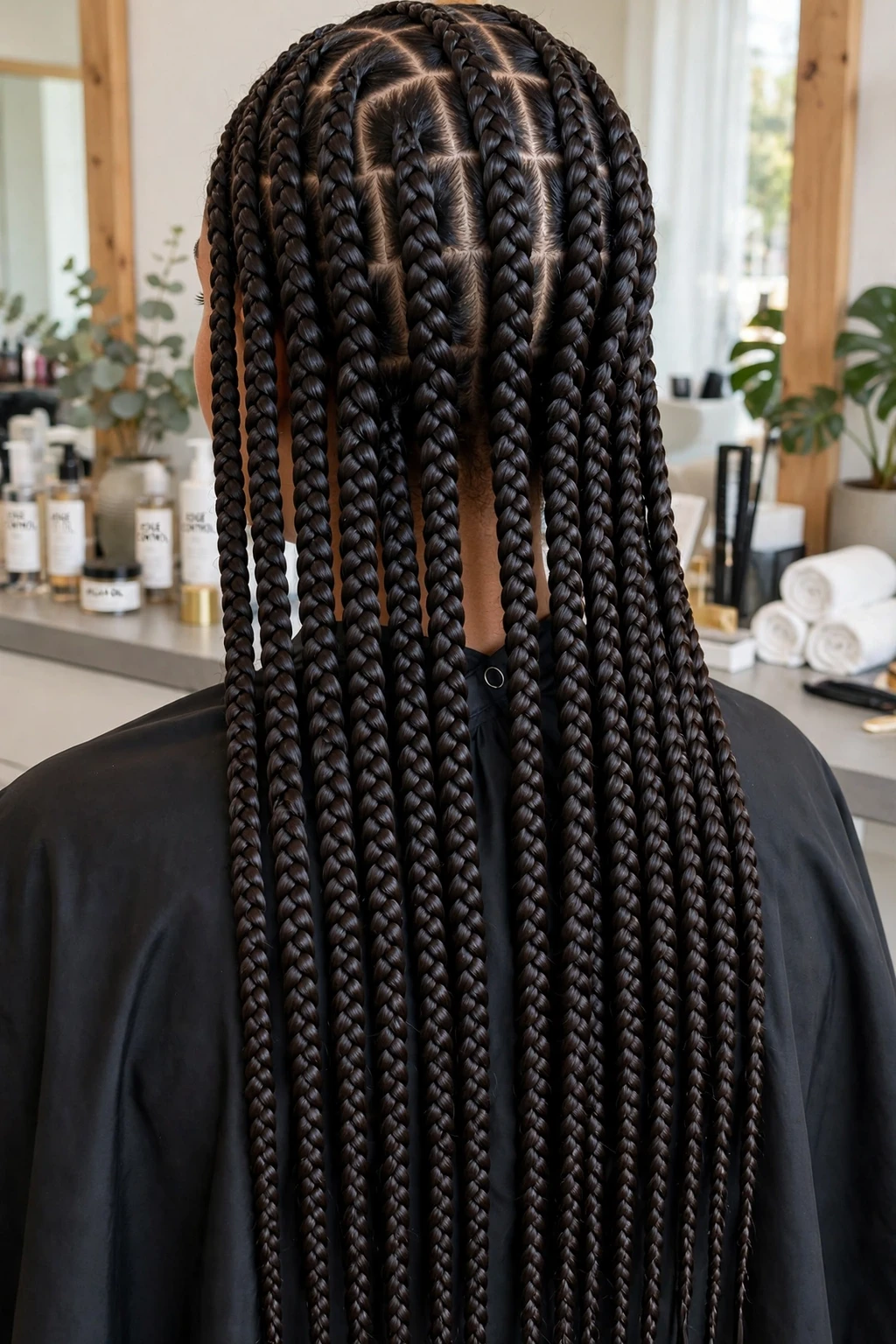 14. Box Braids on Fine Hair