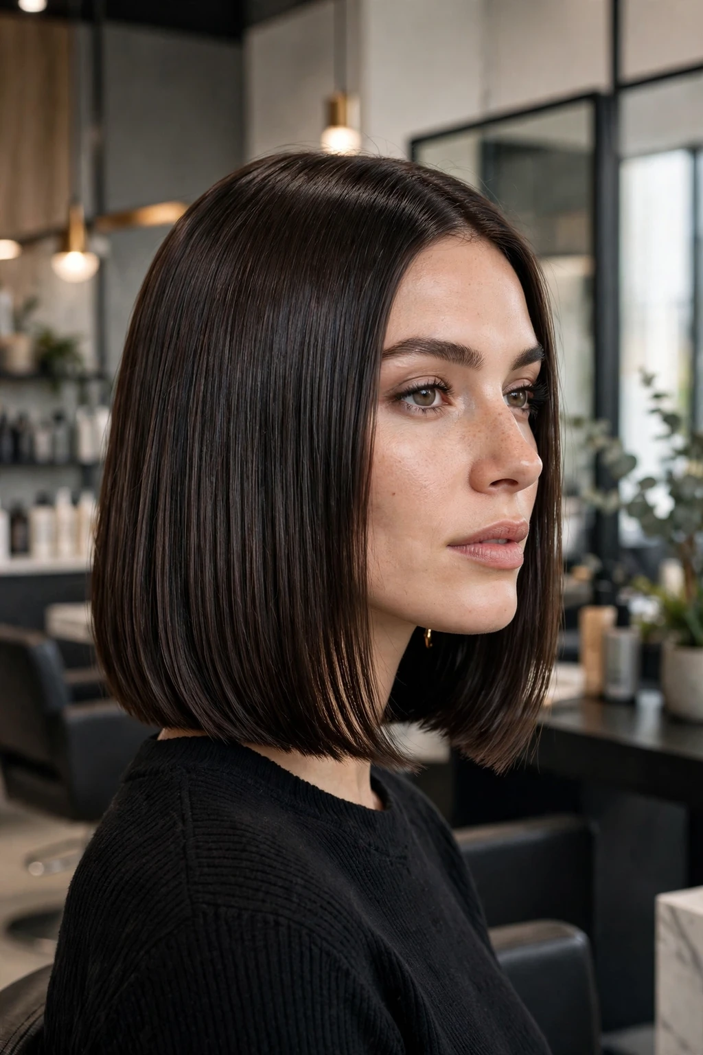 19. Collar-Length Straight Cut