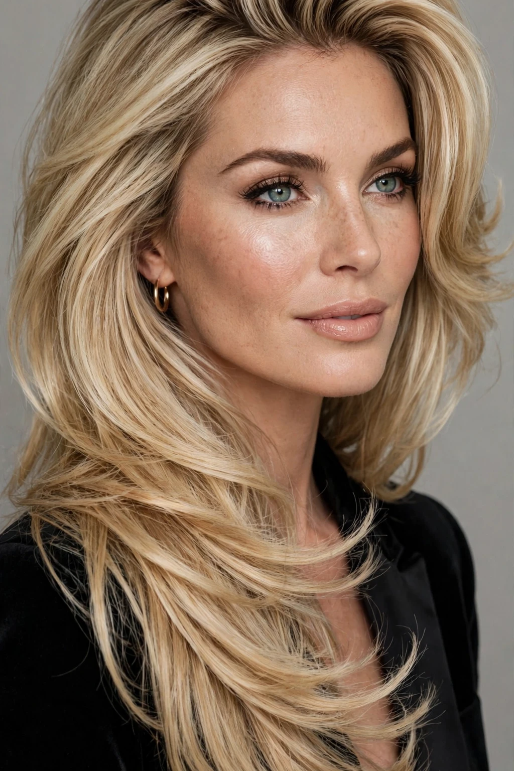 Mob Wife Hairstyles: 15 Chic Ideas to Try 9 7. Side-Swept Layered Blonde Hair