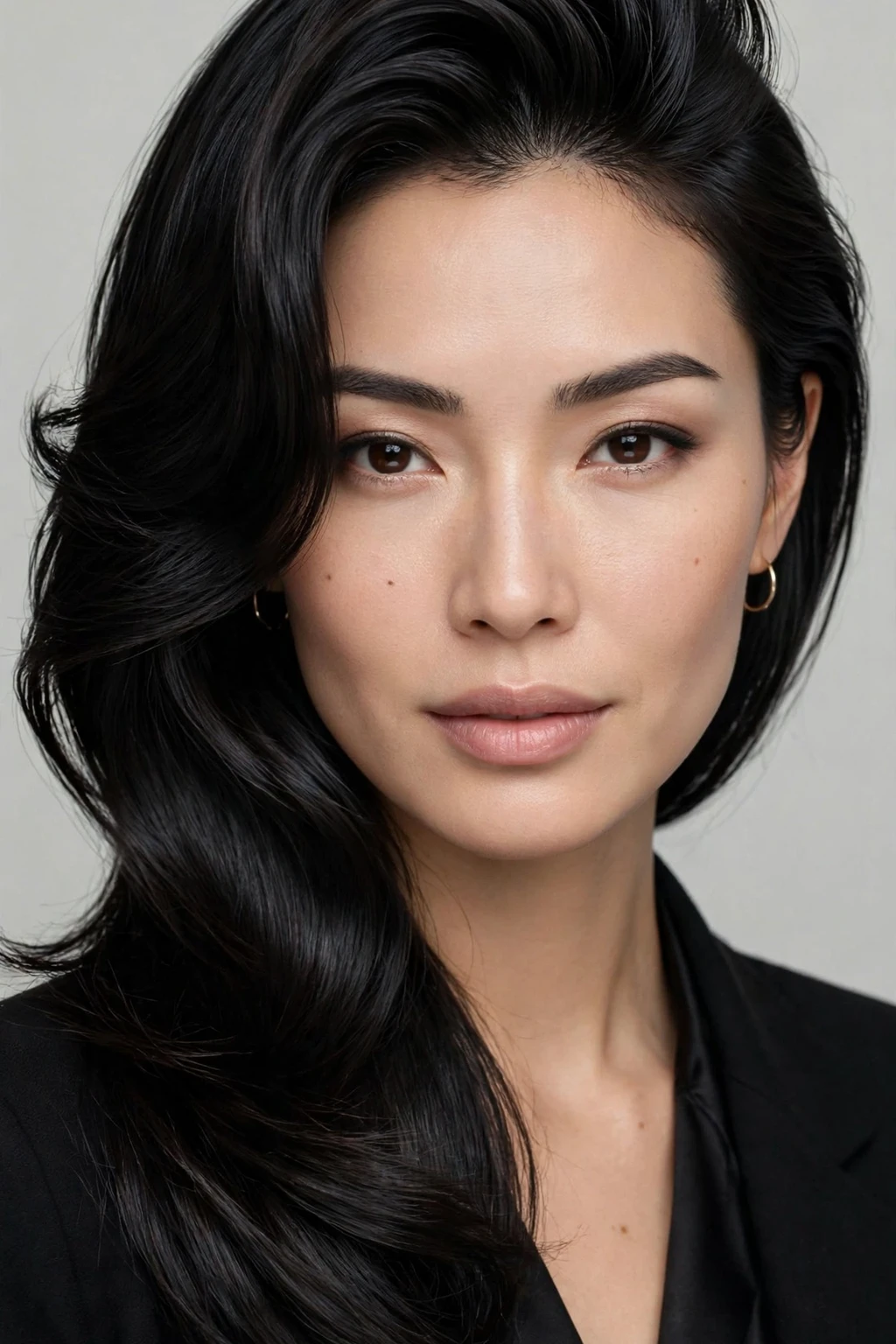 Mob Wife Hairstyles: 15 Chic Ideas to Try 15 13. Side-Swept Black Layered Mob Wife Hair