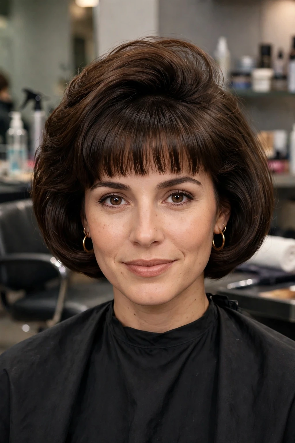 90s Hairstyles for Fine Hair: 15 Chic Ideas to Try 4 2. Retro Bumped Bob with Blunt Bangs