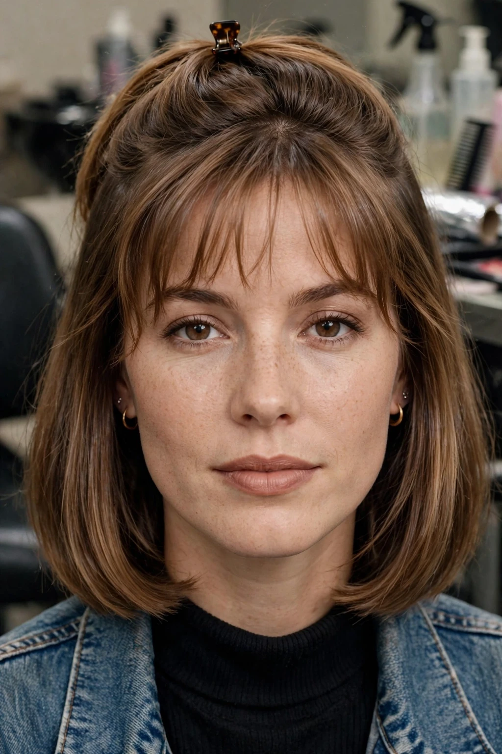 90s Hairstyles for Fine Hair: 15 Chic Ideas to Try 11 9. Half-Up Half-Down Bob with Bangs