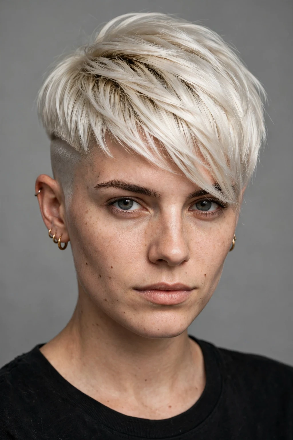 Very Short Hairstyles: 15 Chic Ideas to Try 4 2. Undercut Platinum Pixie