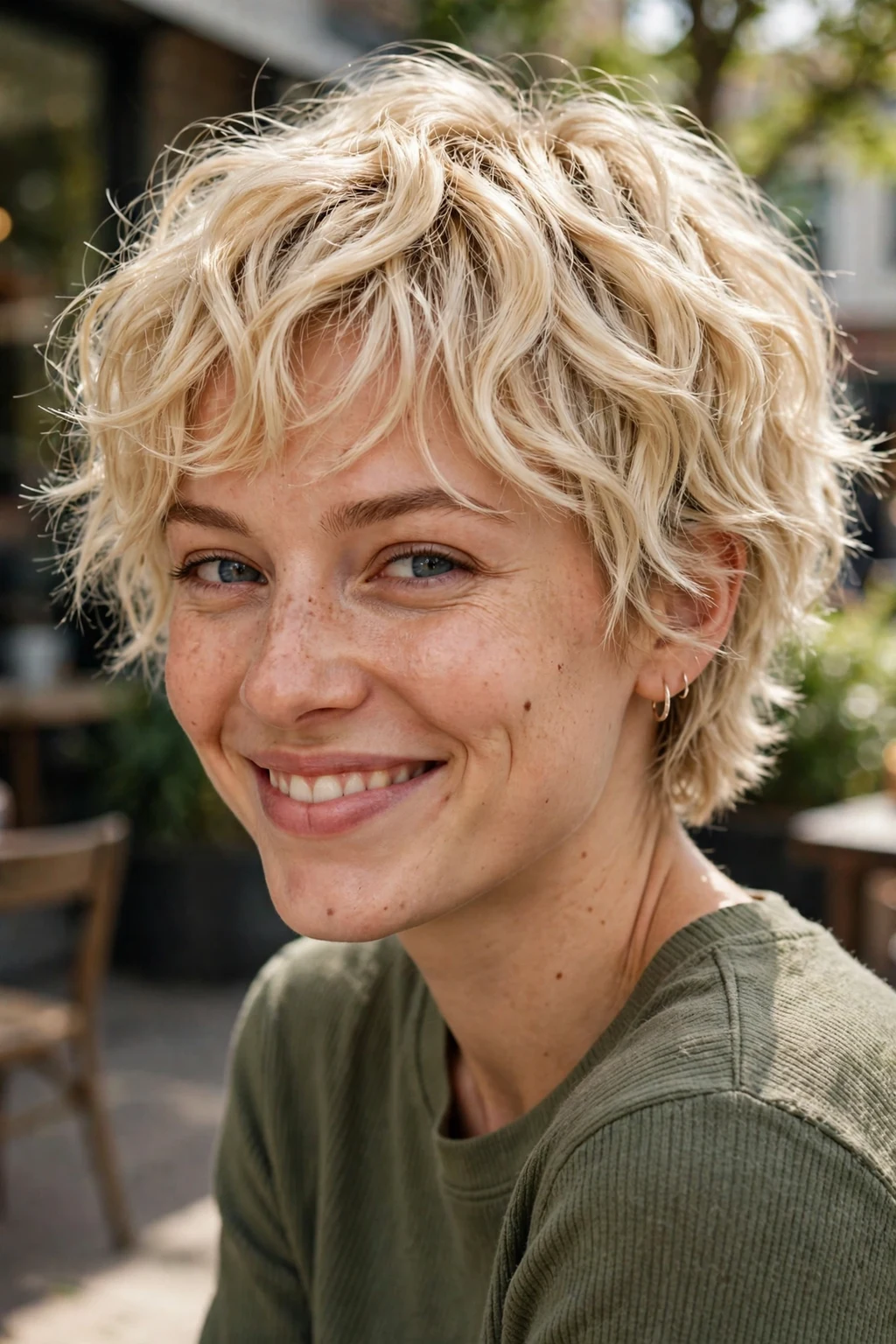 Very Short Hairstyles: 15 Chic Ideas to Try 12 10. Wavy Messy Blonde Pixie