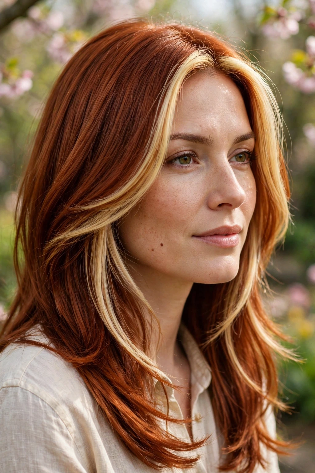Spring Hair Color Trends: 25 Chic Ideas to Try 6 4. Auburn Hair with Blonde Face-Framing Layers