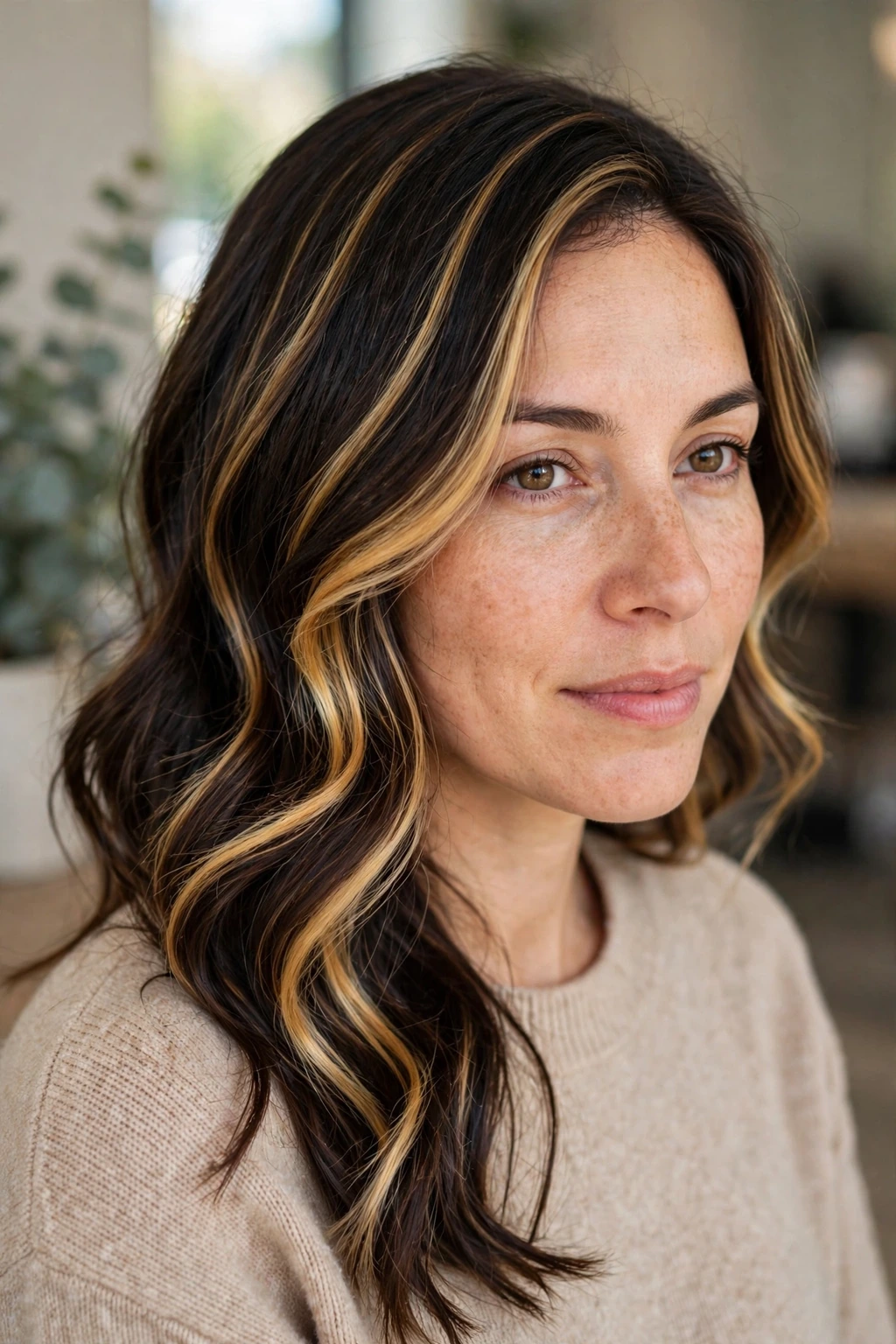 Spring Hair Color Trends: 25 Chic Ideas to Try 26 24. Dark Brown Hair with Blonde Highlights