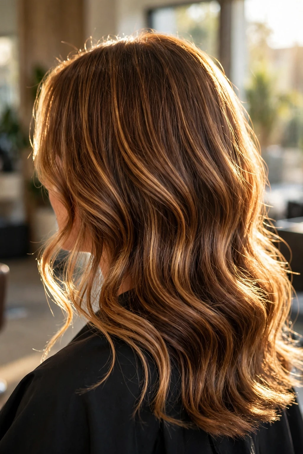 12. Sun-Kissed Golden Caramel on a Warm Brown Base