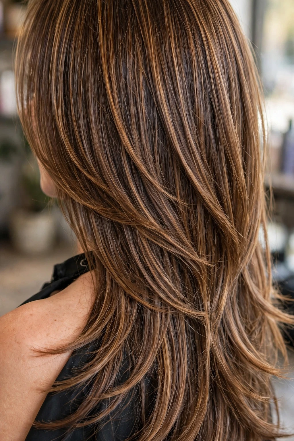 15. All-Over Brown with Seamless Caramel Highlights