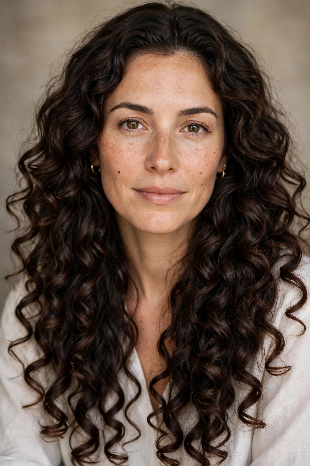 Classic Long Layered Curly Cut