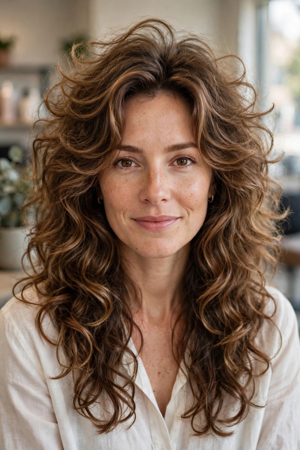 Fluffy Long Layered Curls