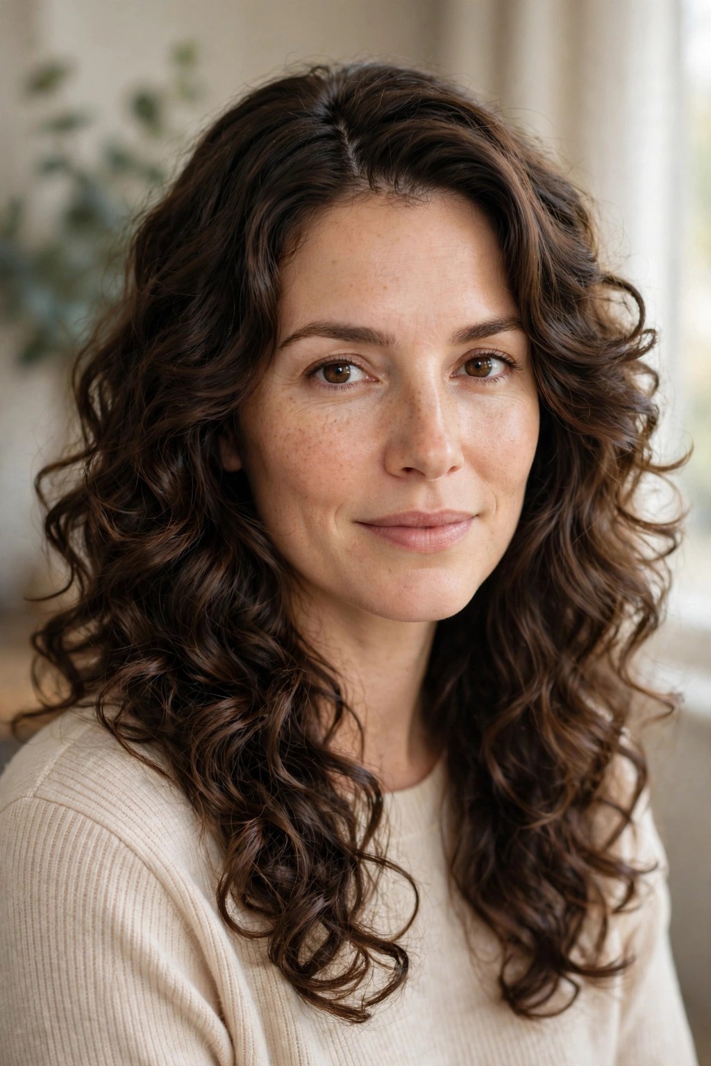 Bouncy Soft Curls on Layered Hair