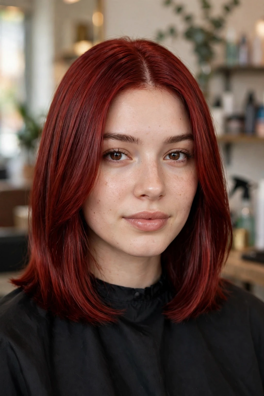 Cherry Bomb Hairstyles: 15 Chic Ideas to Try in 2026 5 3. Cherry Bomb Lob with a Center Part