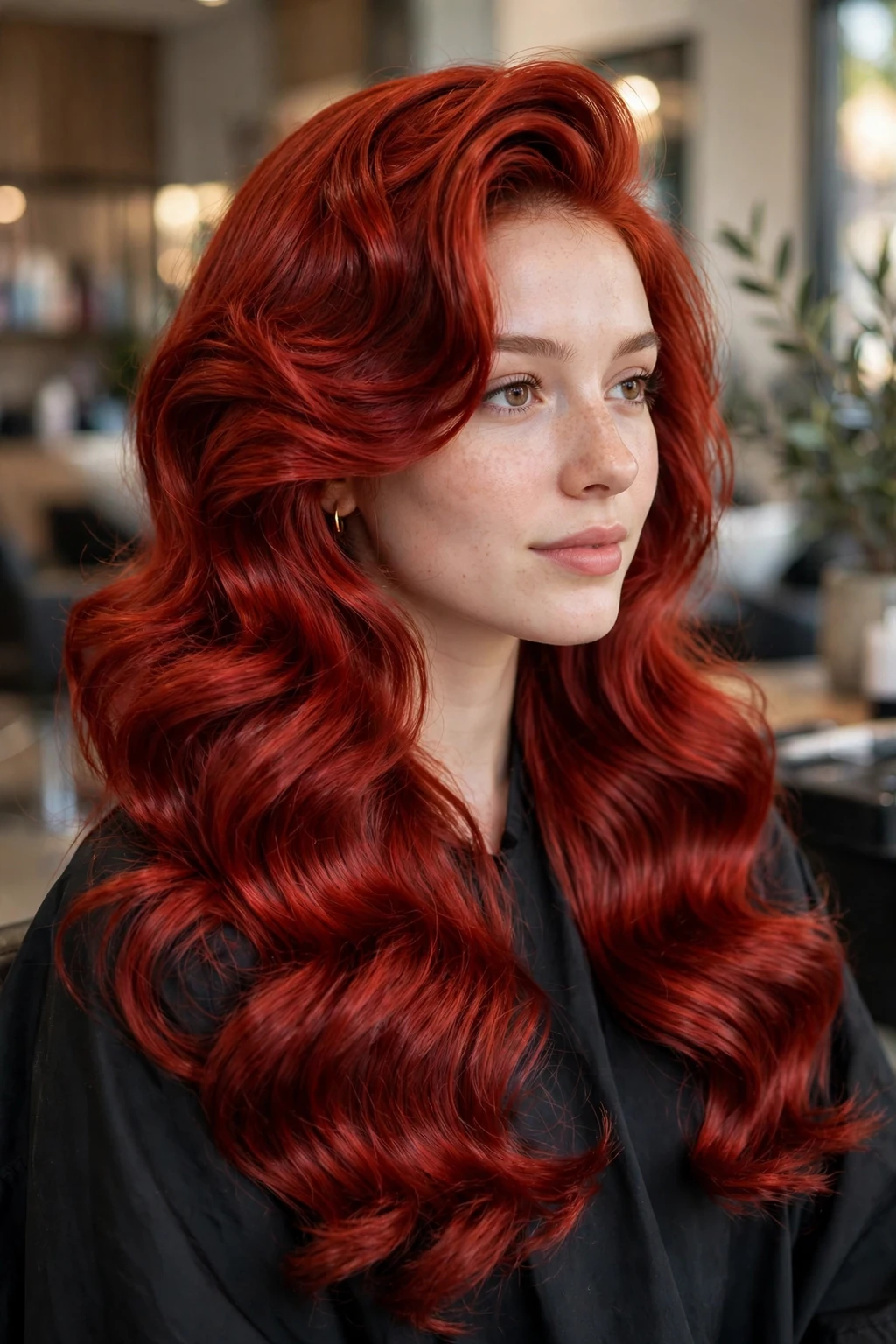 Cherry Bomb Hairstyles: 15 Chic Ideas to Try in 2026 7 5. Cherry Bomb Hollywood Blowout