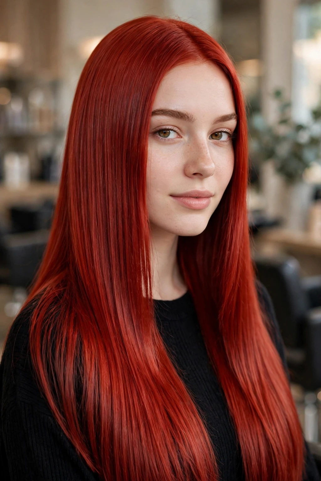 Cherry Bomb Hairstyles: 15 Chic Ideas to Try in 2026 10 8. Bright Cherry Bomb on Sleek Straight Hair