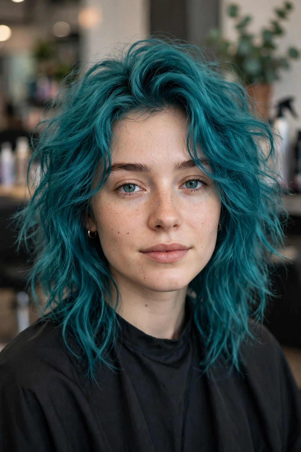 20 Unique Funny Hairstyles to Try in 2026 4 2. Bedhead Brilliance: The Wild Teal Mane