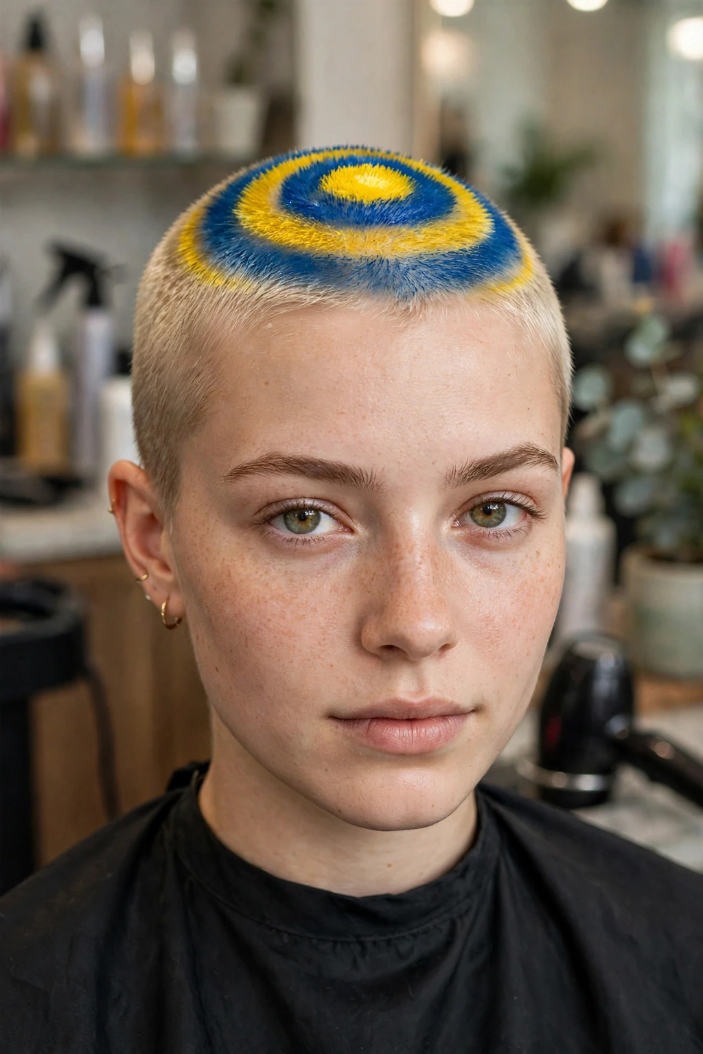 20 Unique Funny Hairstyles to Try in 2026 13 11. Bullseye Buzz Cut: Target on Top