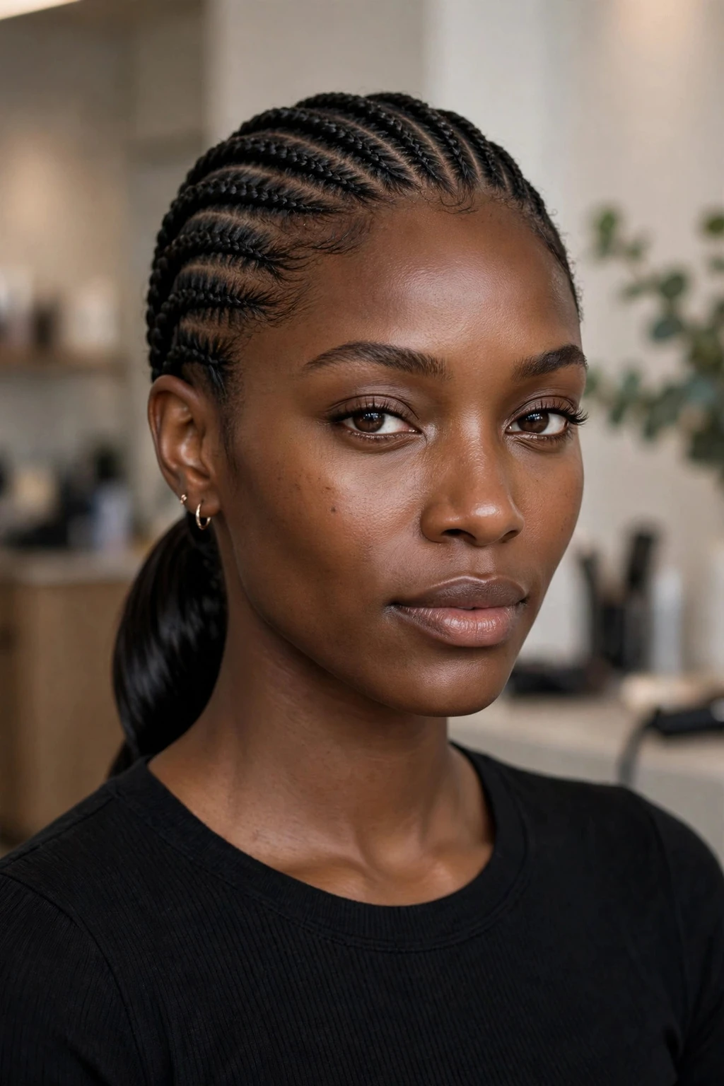15 Majestic Goddess Cornrows to Try in 2026 5 3. Sleek Goddess Cornrows Ponytail