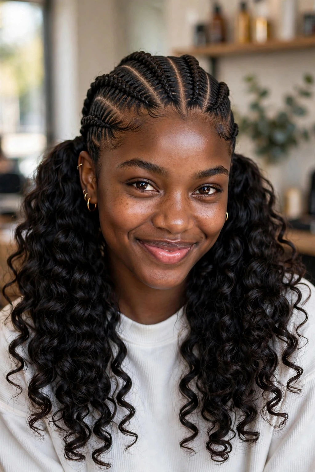 15 Majestic Goddess Cornrows to Try in 2026 9 7. Long Curly Pigtails With Goddess Cornrows