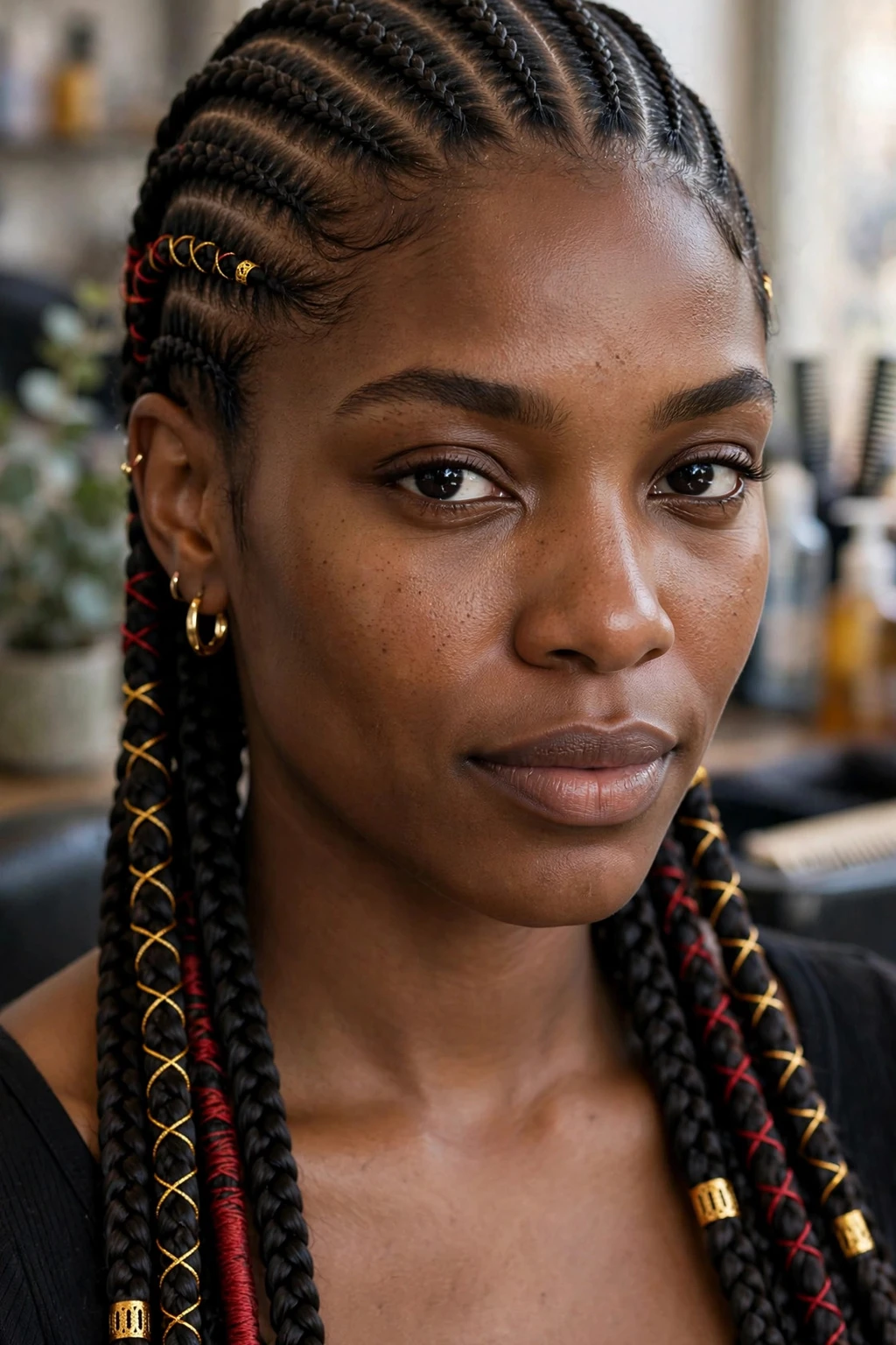 15 Majestic Goddess Cornrows to Try in 2026 14 12. Straight-Back Goddess Cornrows With Thread Wraps