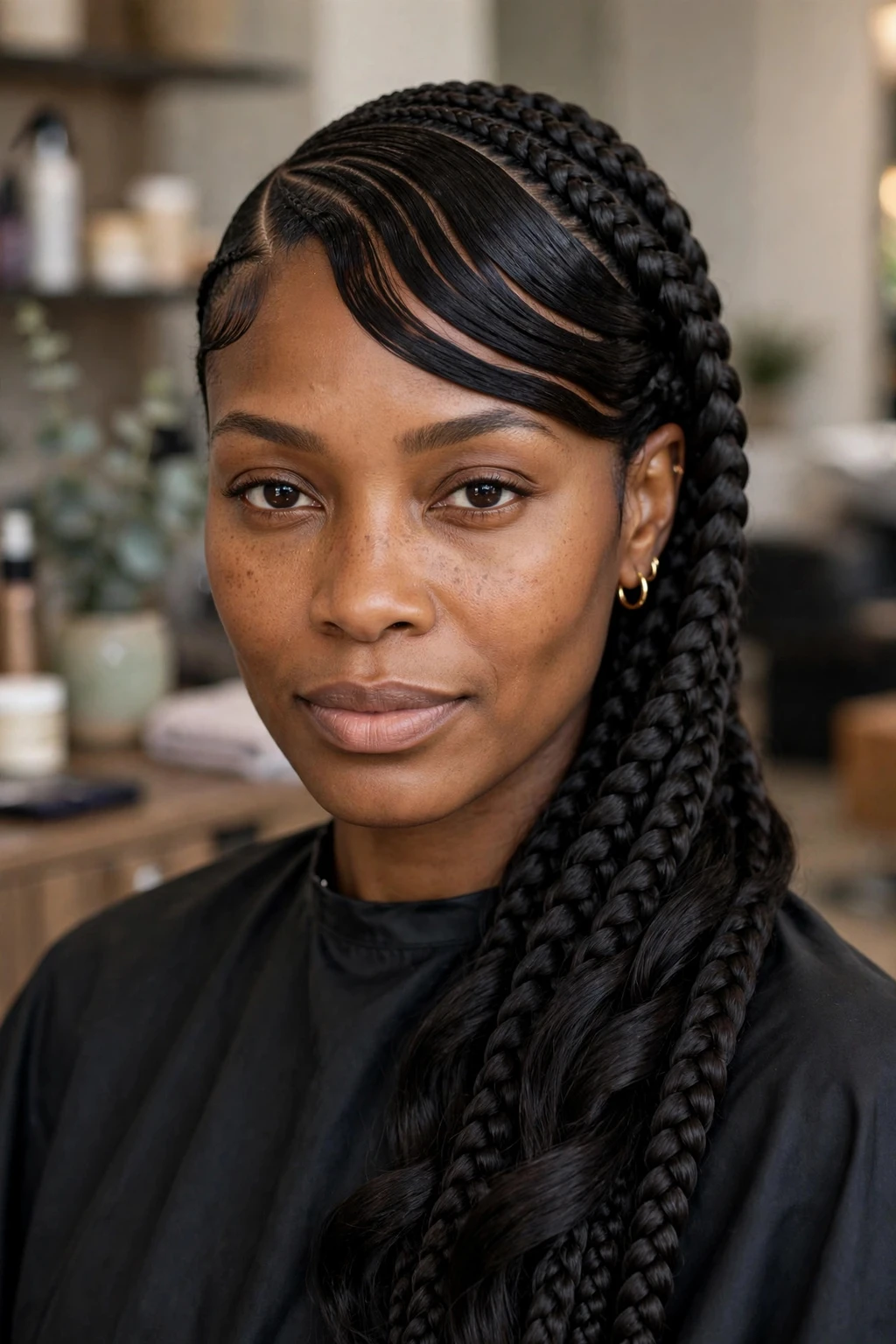 15 Majestic Goddess Cornrows to Try in 2026 16 14. Goddess Cornrows With a Sleek Side Part