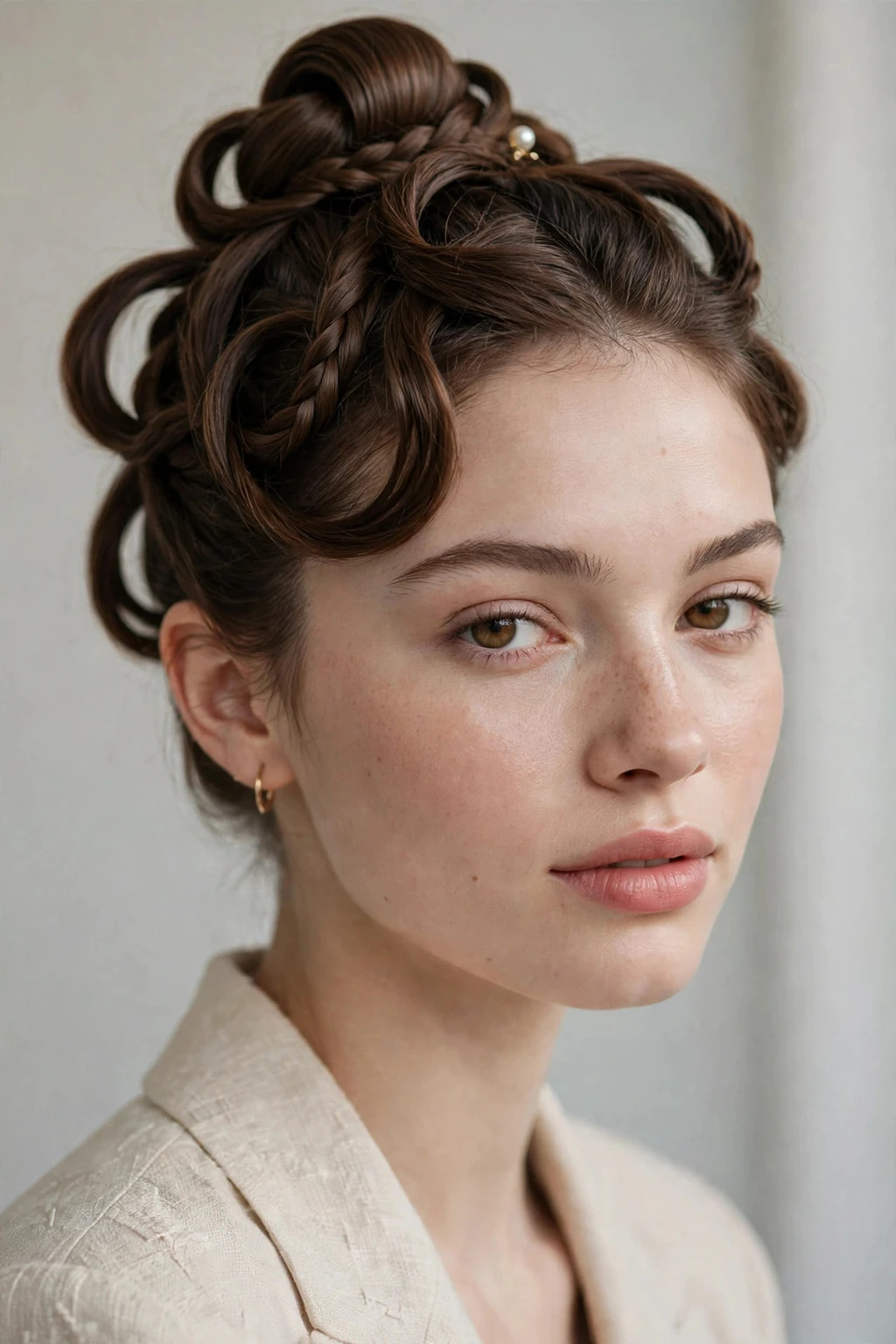 15 Beautiful Festive Easter Hairstyles to Try in 2026 12 10. Looping French Braid Updo