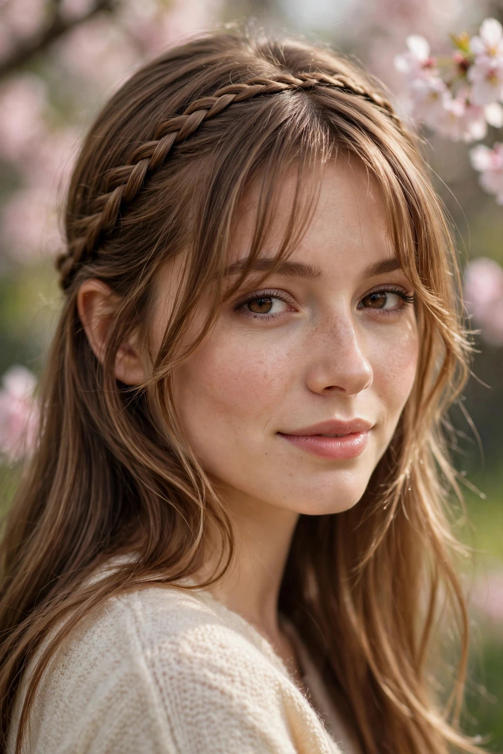 15 Beautiful Festive Easter Hairstyles to Try in 2026 15 13. Braided Headband With Curtain Bangs