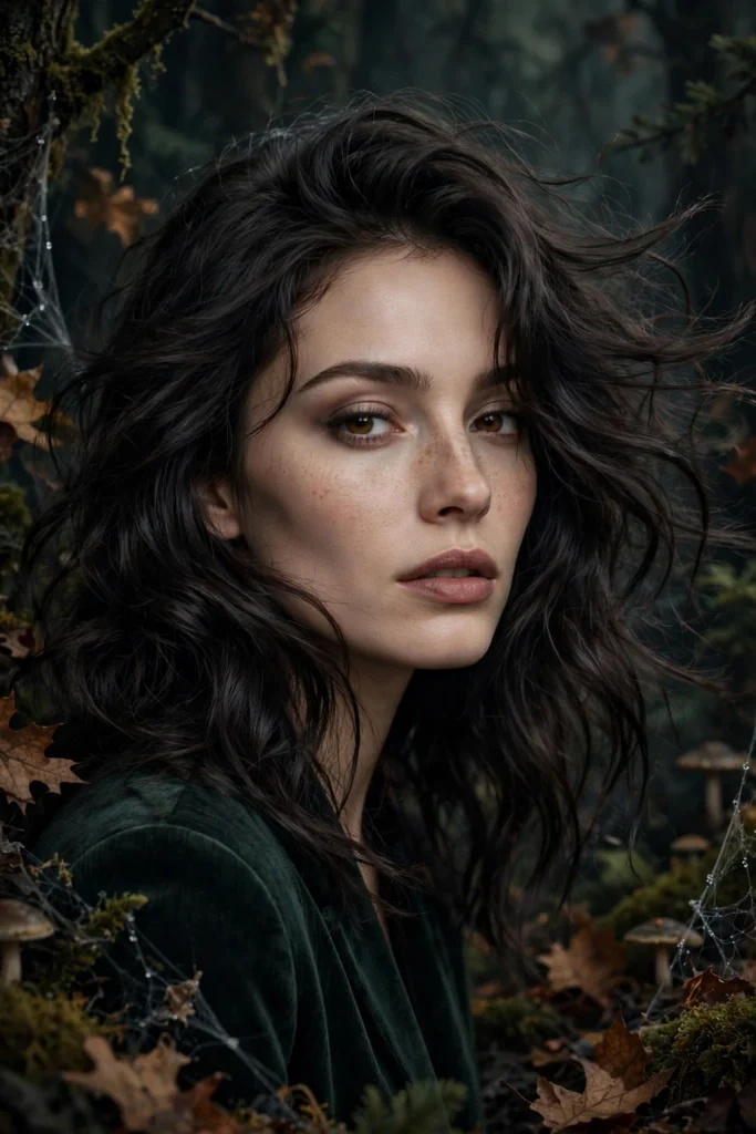 22 Halloween Hairstyles to Try in 2026 20 18. Haunted Forest Messy Waves