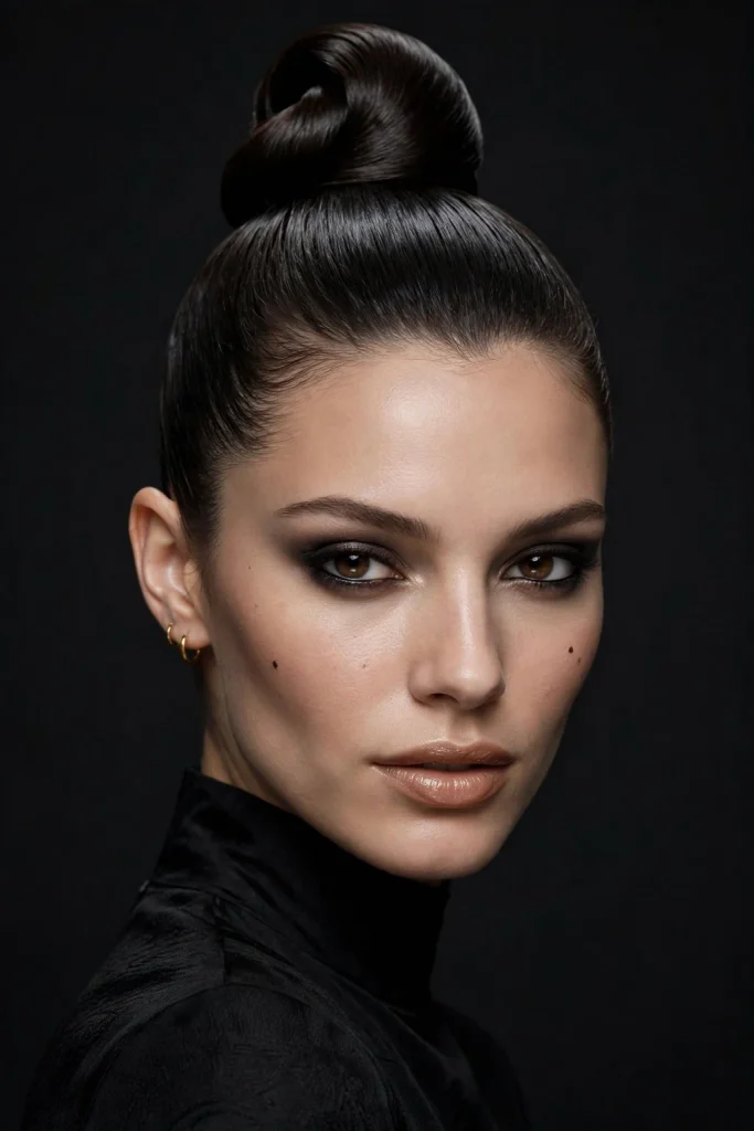 22 Halloween Hairstyles to Try in 2026 24 22. Pumpkin King Sleek Top Knot