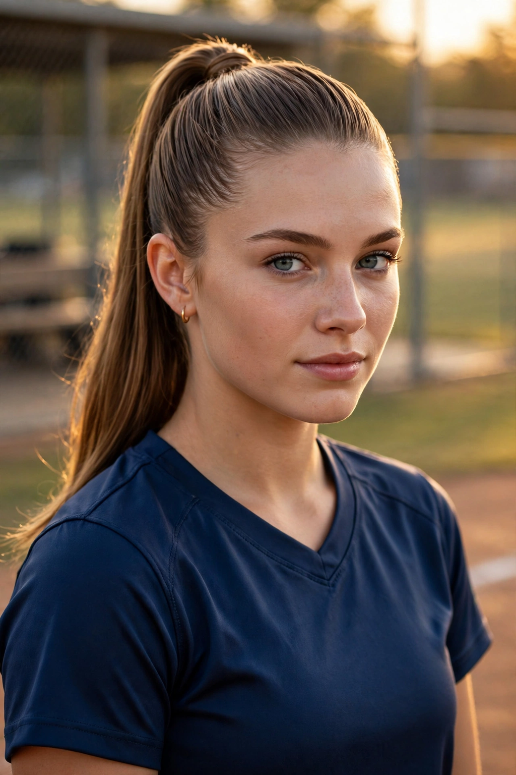 15 Softball Hairstyles to Try in 2026 3 1. High Sleek Ponytail With Wrapped Base