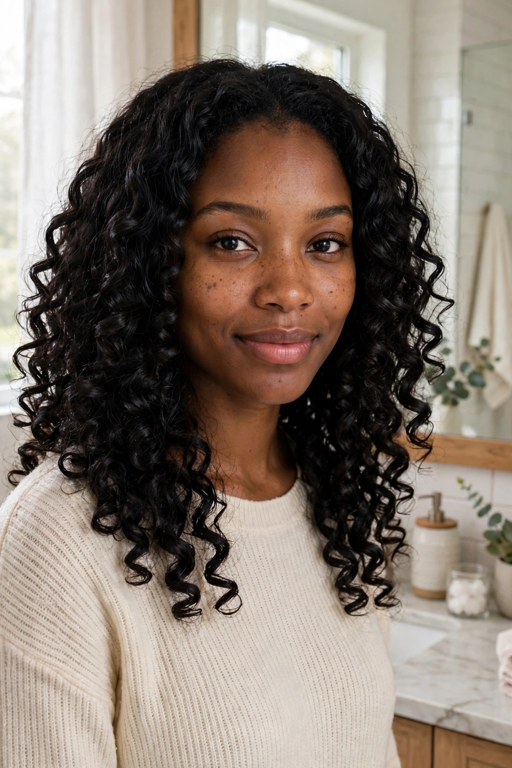 1. Defined Wash-and-Go Curls