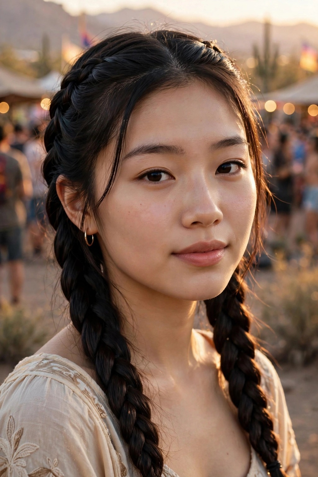 1. Double Dutch Desert Braids