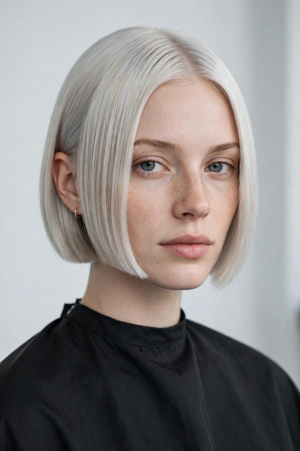 2. Metallic Platinum Precision Bob