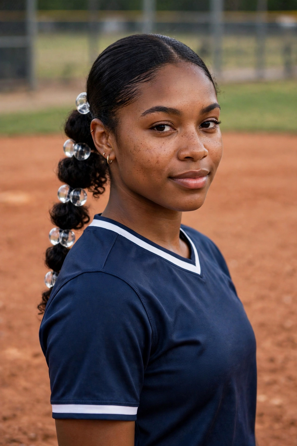 15 Softball Hairstyles to Try in 2026 4 2. Low Bubble Ponytail