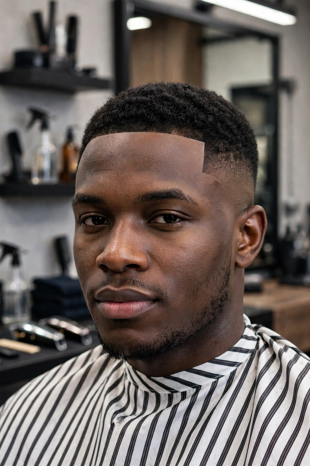 2. Clean Line-Up Temple Fade