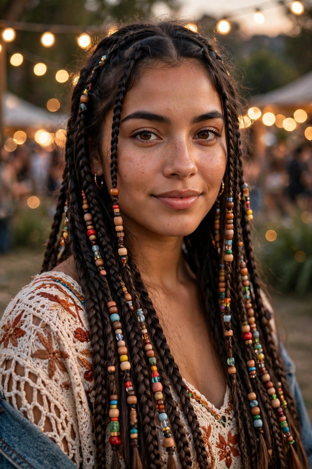 2. Beaded Boho Braids