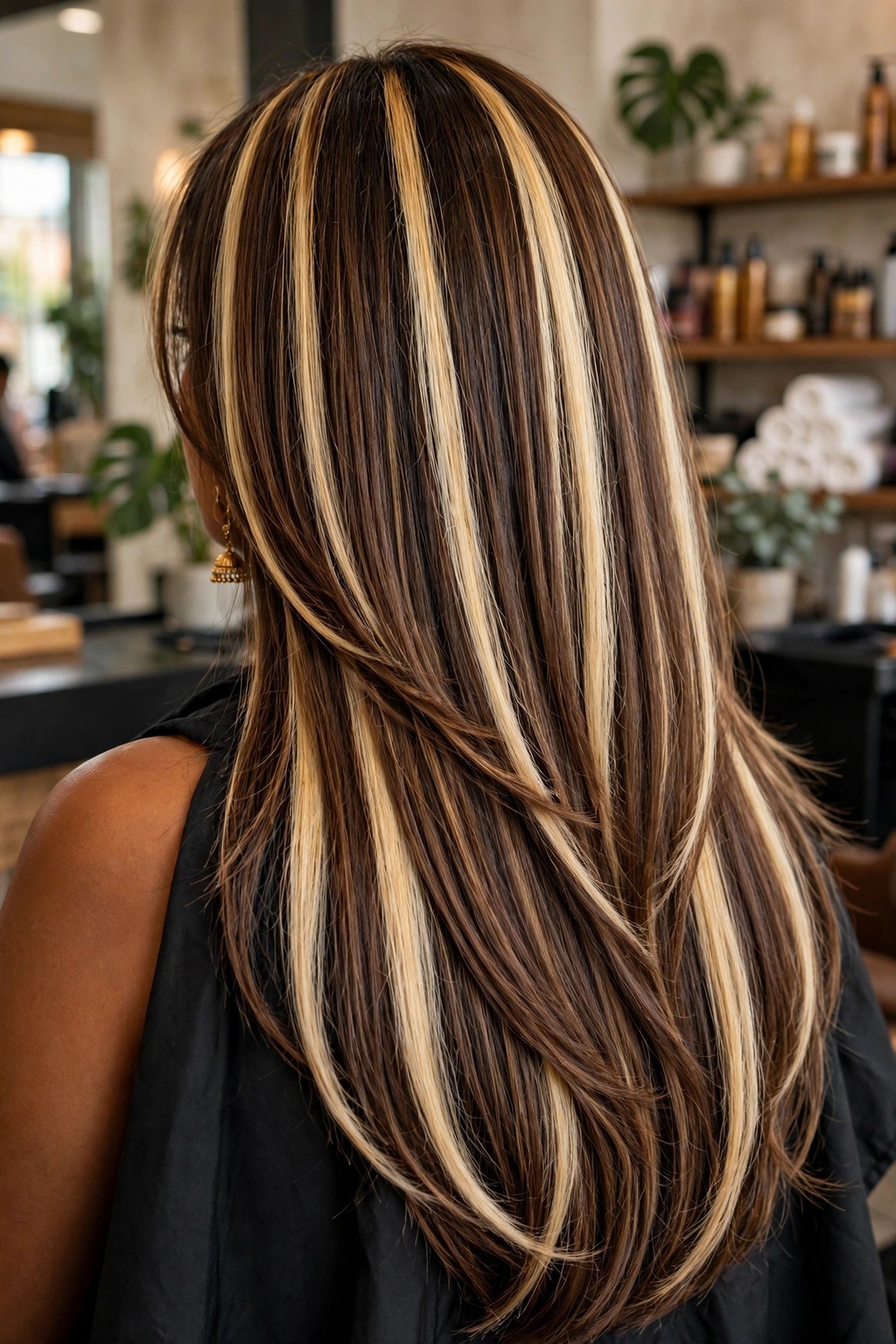 3. Blonde Mocha Stripe Layers