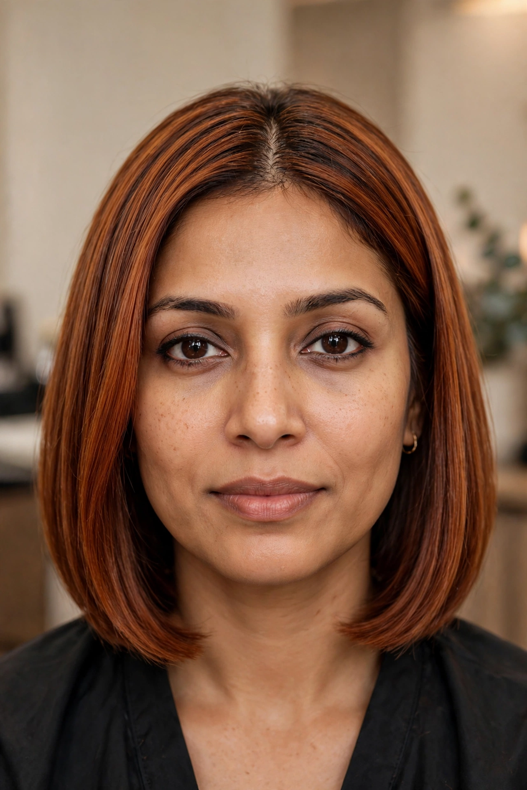 3. Copper-Rooted Ear-Length Cut