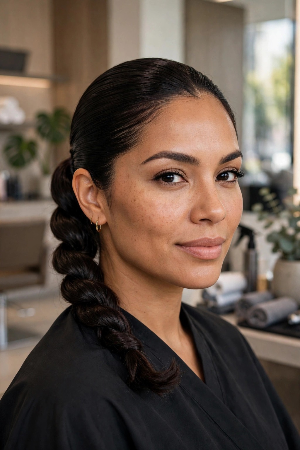 4. The Twisted Low Ponytail