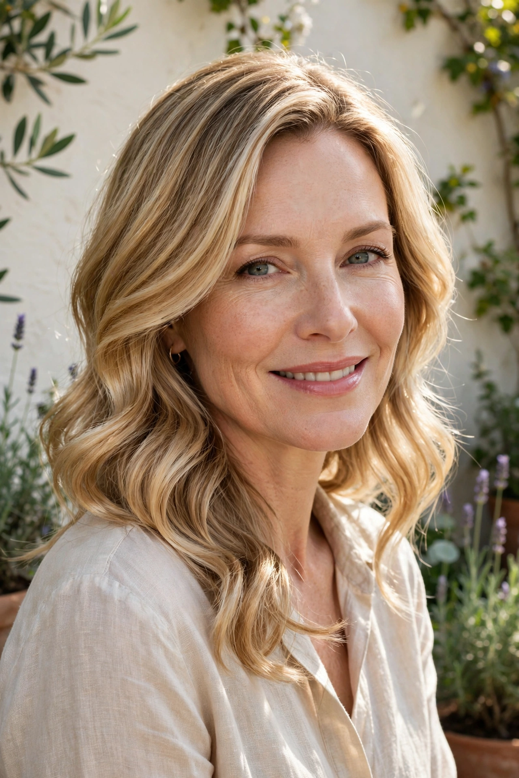 Soft side-swept waves hairstyle