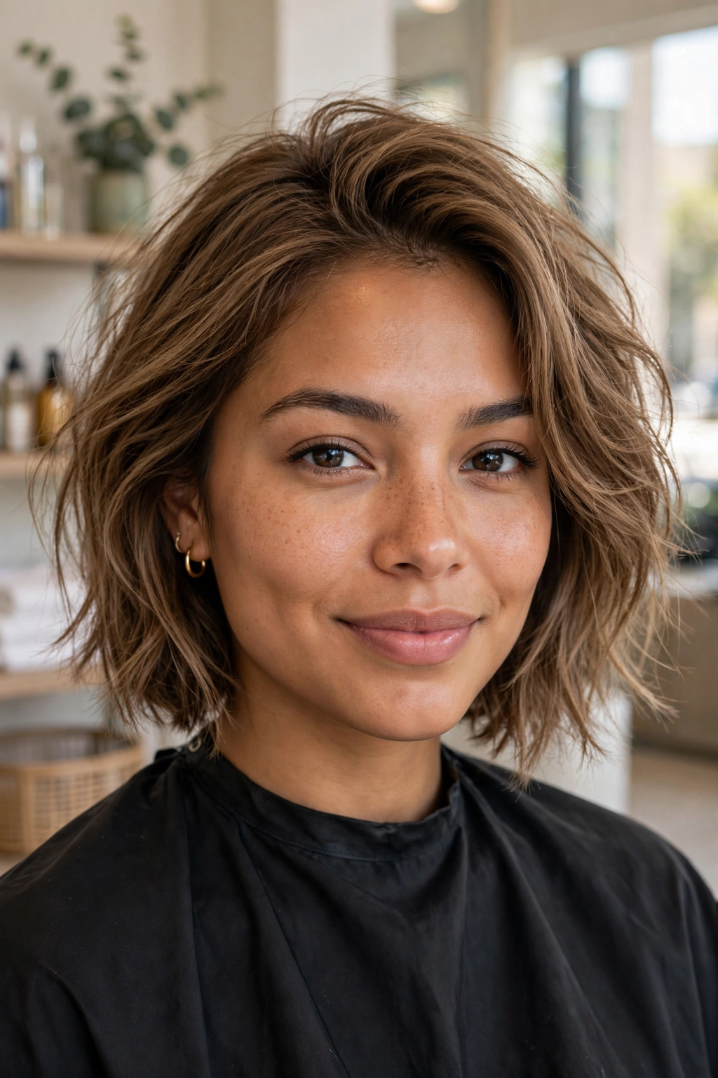 5. Tousled Airy Ear Bob