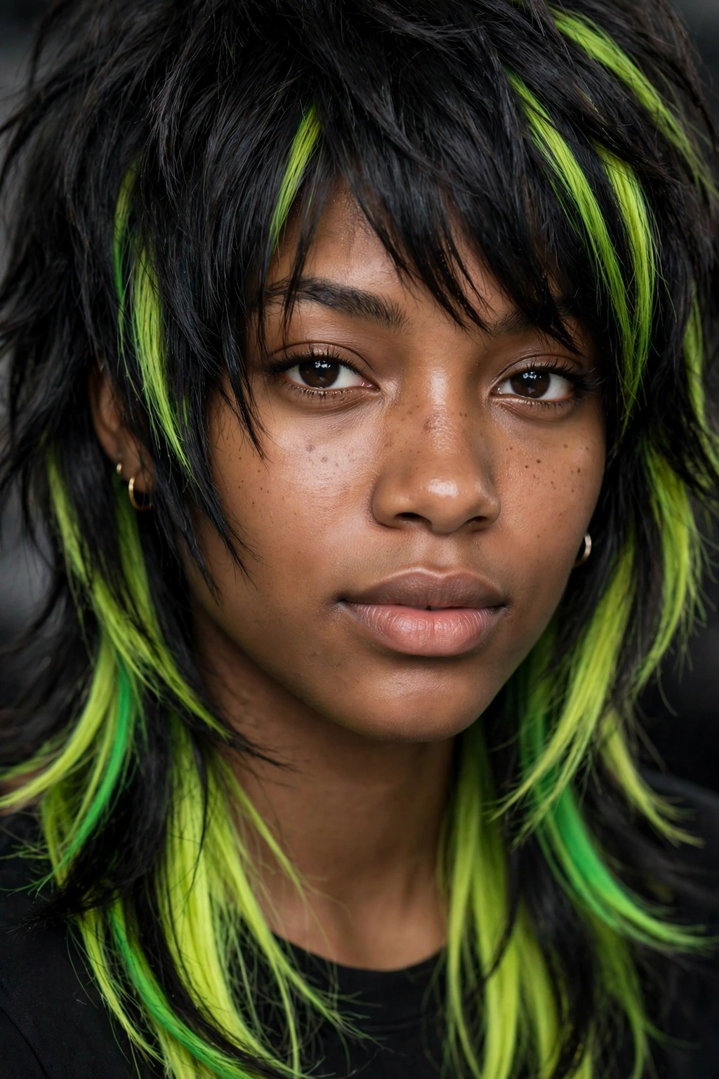 15 Emo Shag Haircuts to Try in 2026 7 5. Lime-Striped Emo Shag