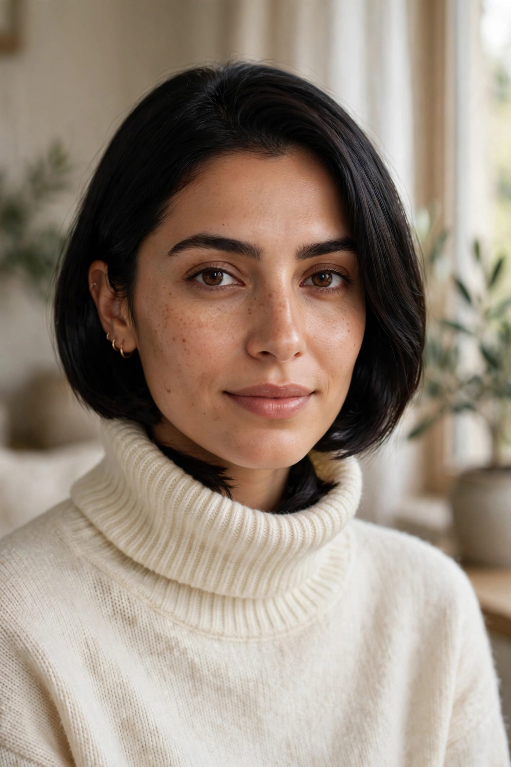 15 Tucked Hairstyles to Try in 2026 7 Bob tucked into a high-neck top